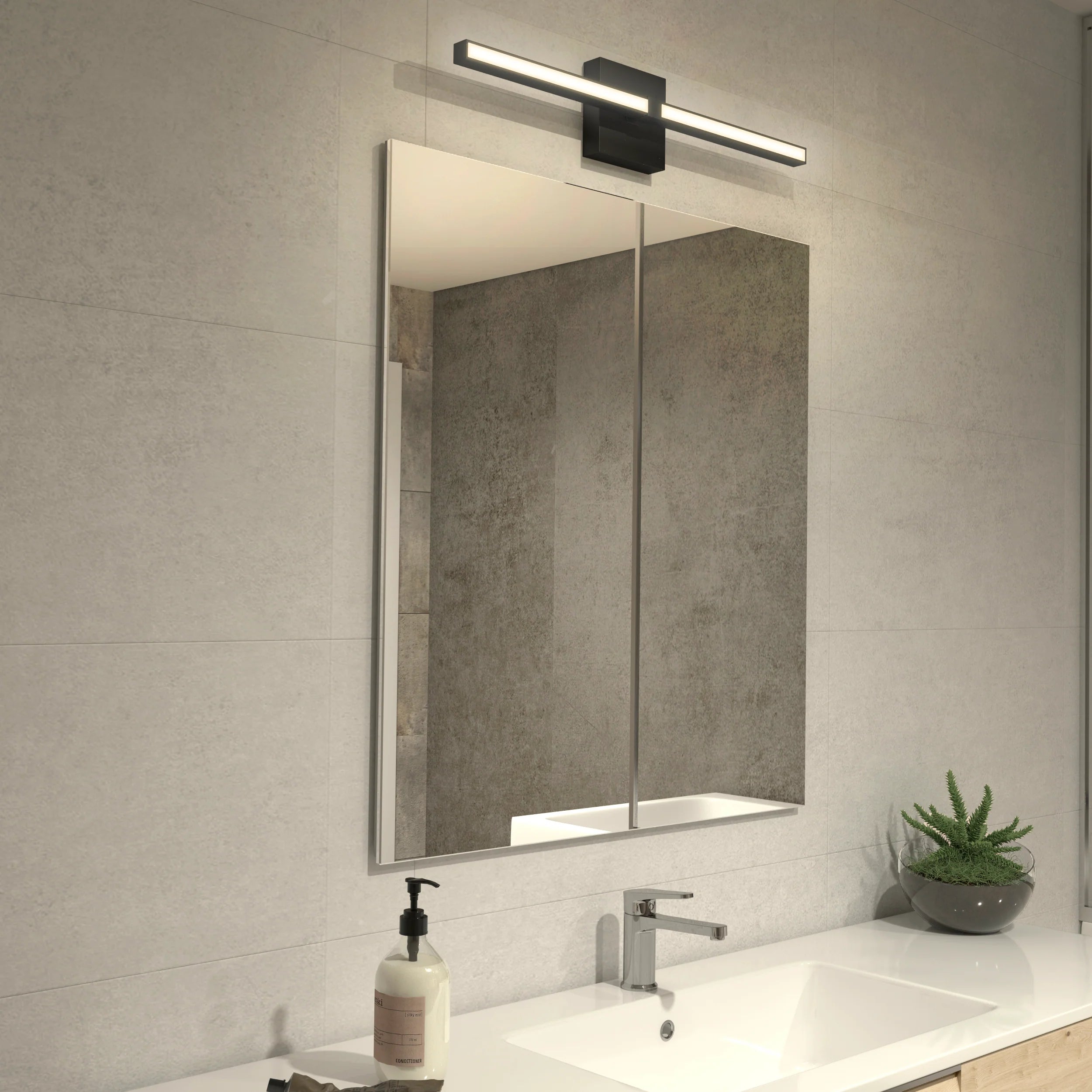 Artika Convertible Pro 24-in (61 cm) Integrated LED Vanity Light Bar for Bathroom - Image 2