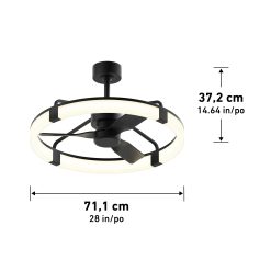 Alternative view of Artika Sunnyvale 28 in. LED modern ceiling fan - with remote