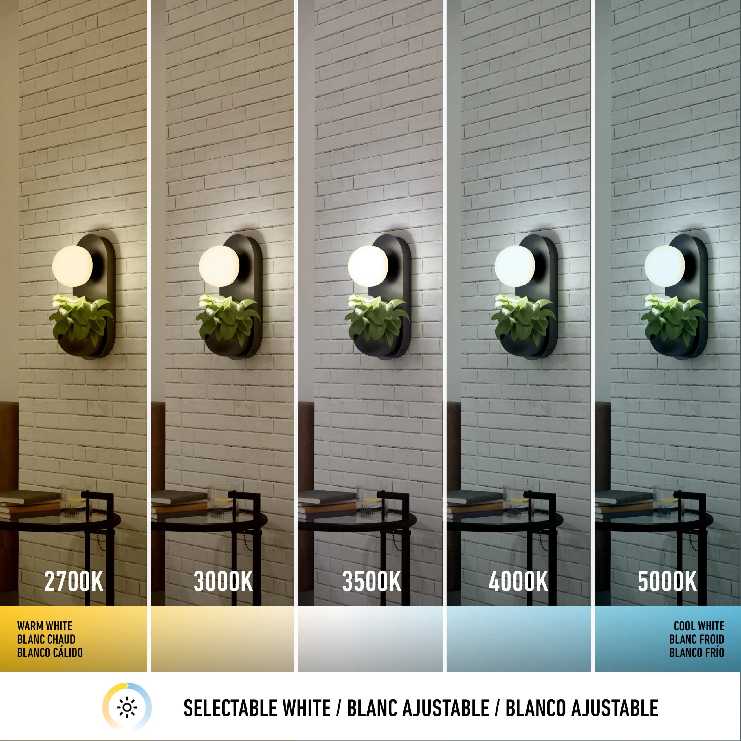 Artika Bloomfield LED modern mid-century wall sconce 5 CCT - Image 8