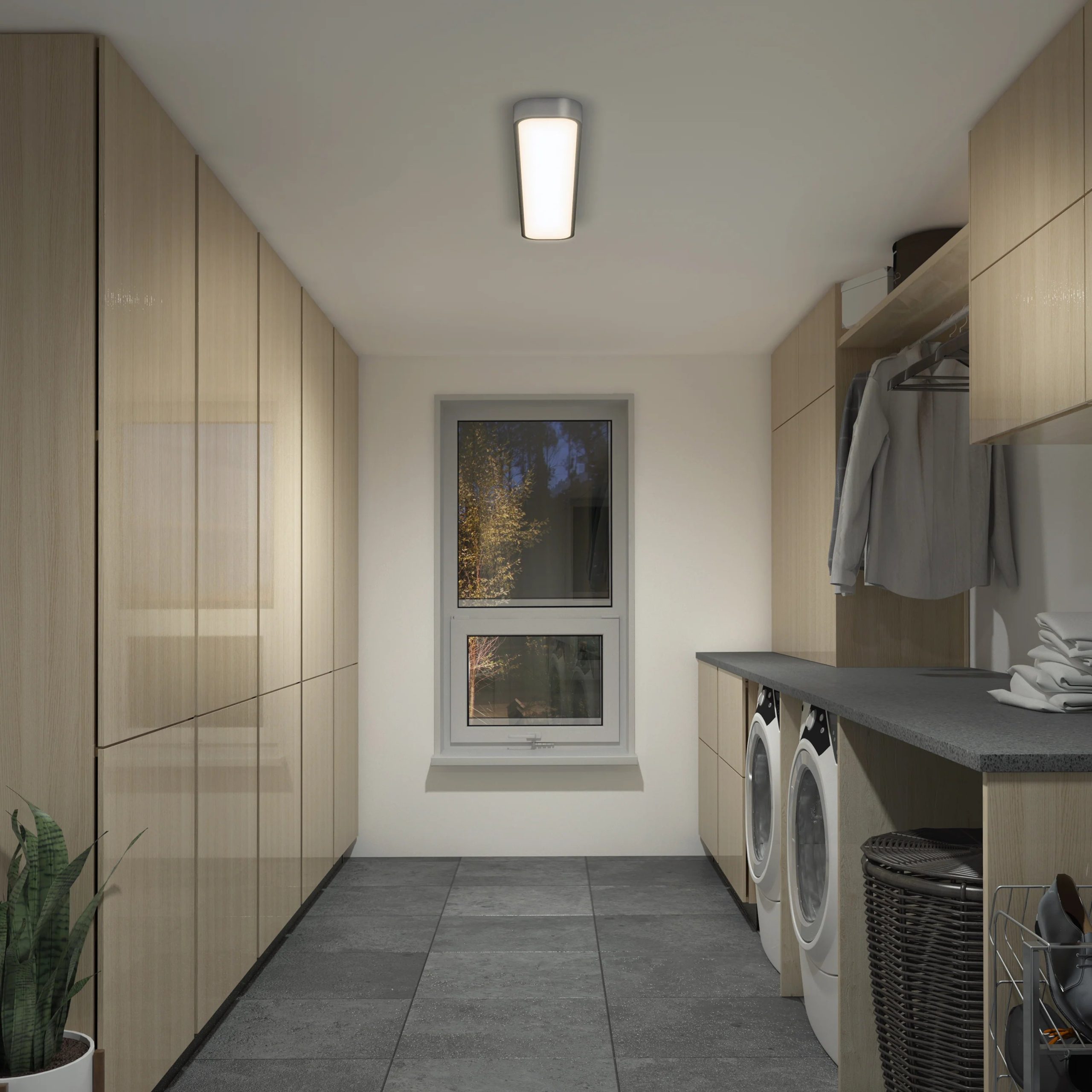 Artika Europa 36 in. x 6 in. (91 x 15 cm) Modern Flush Mount Ceiling Light - with remote - Image 2