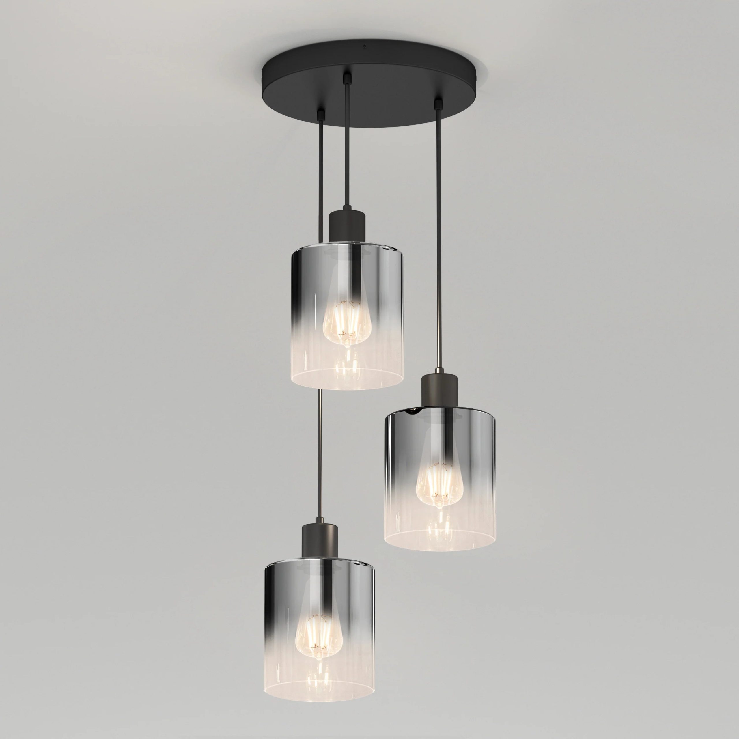 Artika Haze moderns 3-light pendant light glass