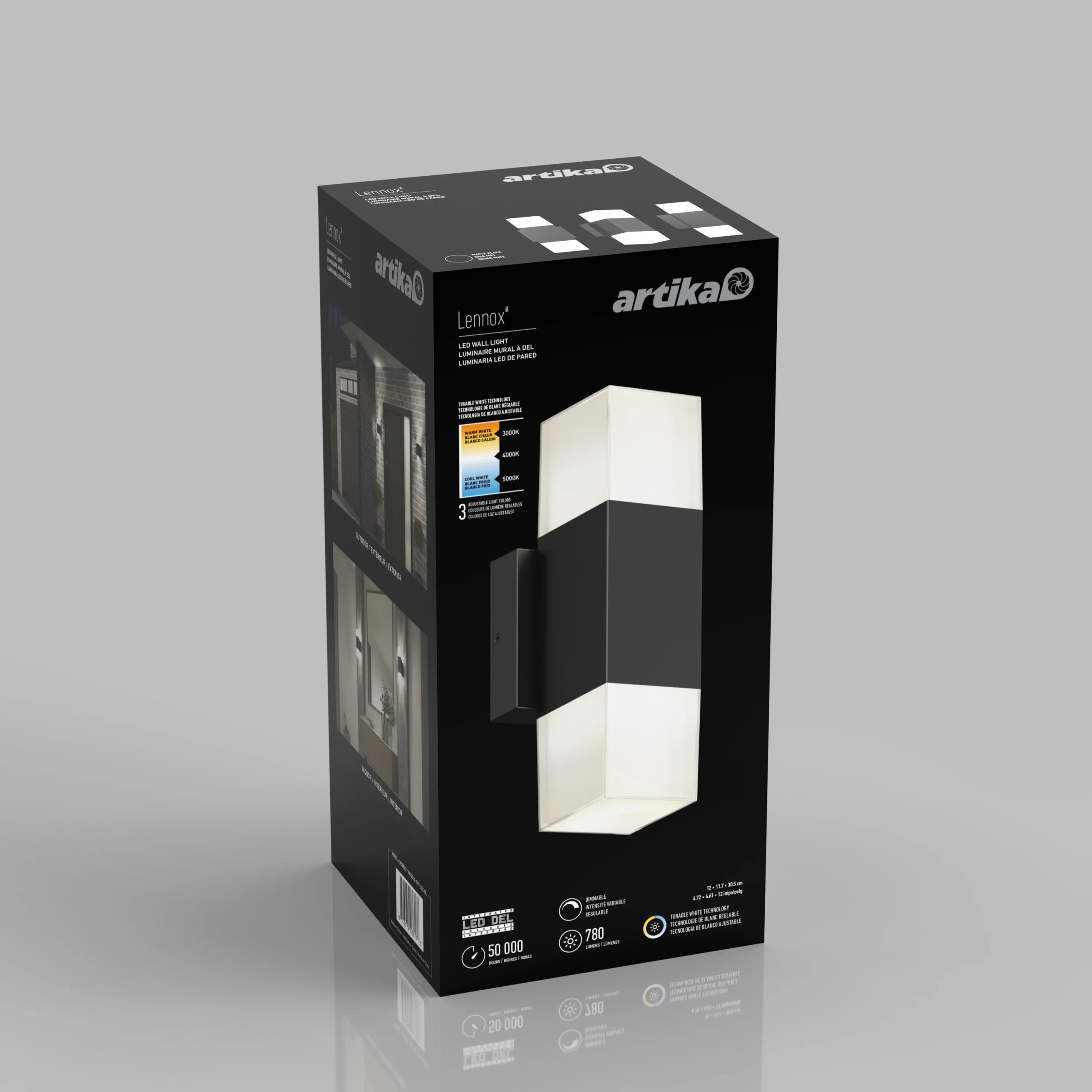 Artika Lennox indoor-outdoor LED wall light 3 CCT - Image 10