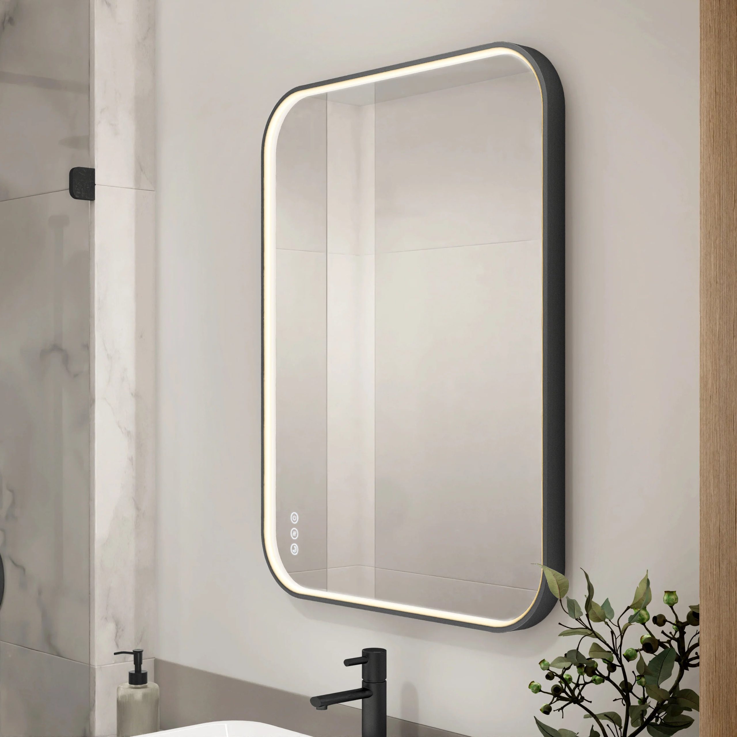 Artika Royce 24 in. x 32 in. (61 x 81 cm) Dimmable Anti-Fog LED Mirror - Image 38