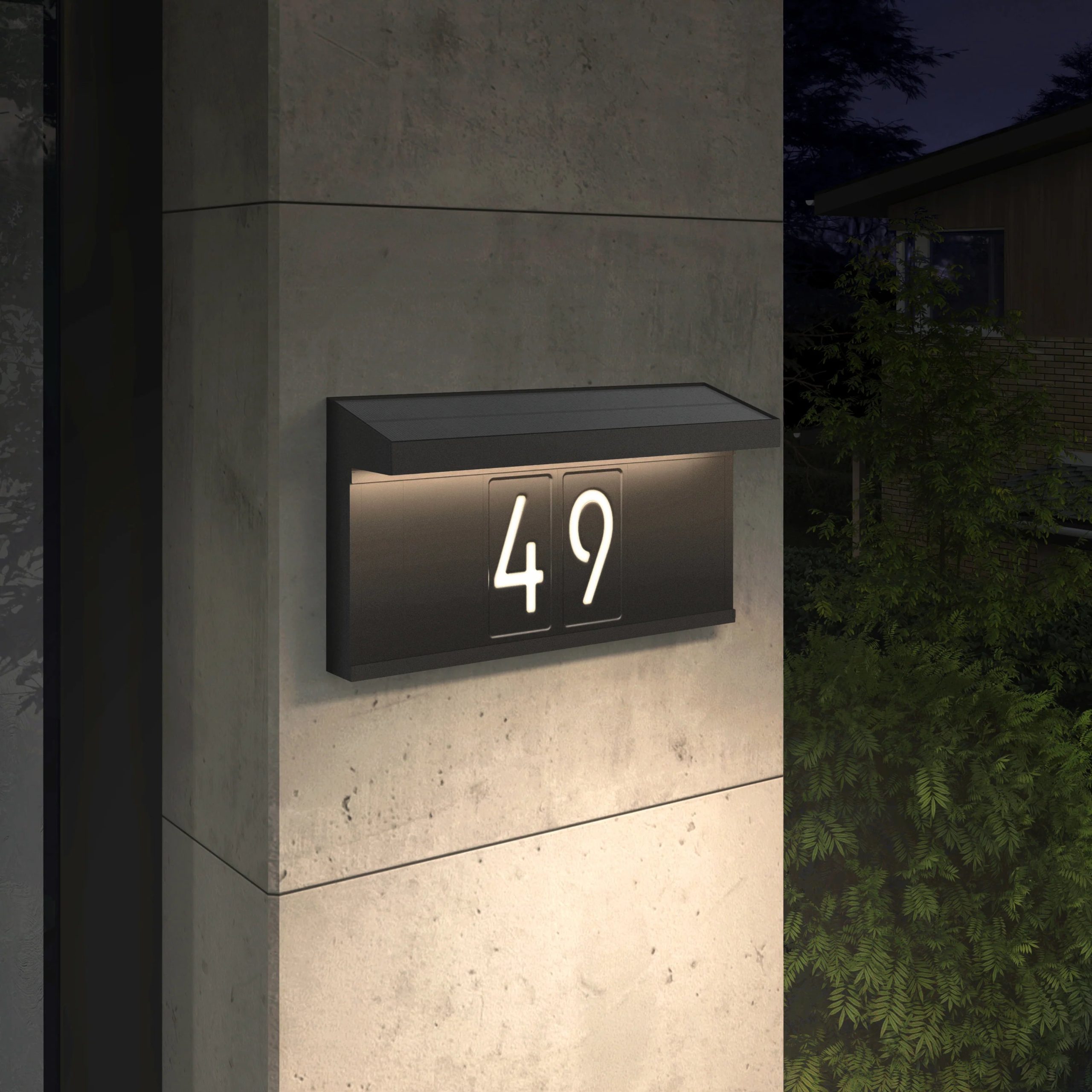 Artika Bowen solar LED outdoor address wall light 5 CCT - Image 18