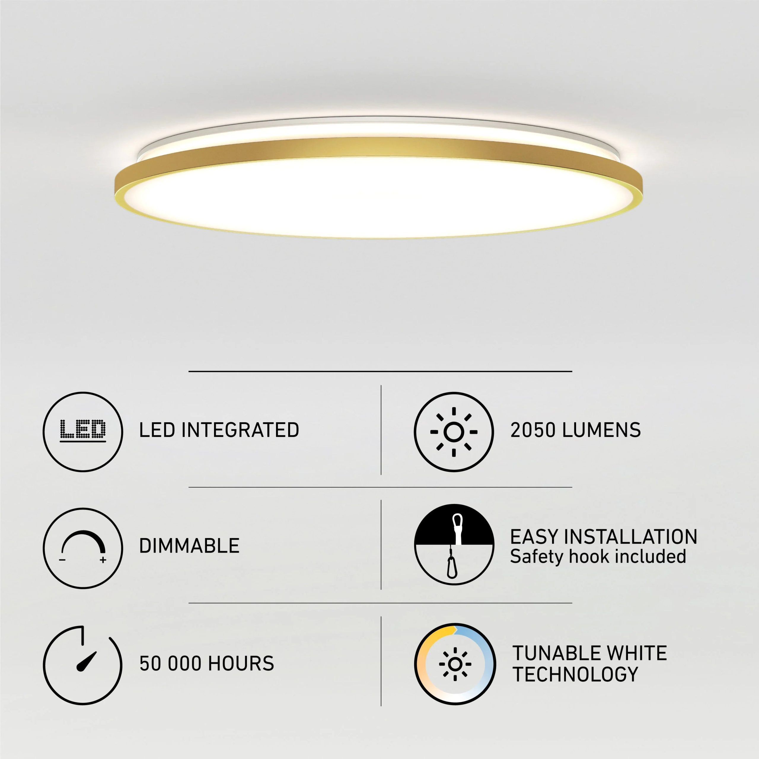 Artika Europa 21 in. (54 cm) Modern LED Flush Mount Ceiling Light - with remote - Image 40