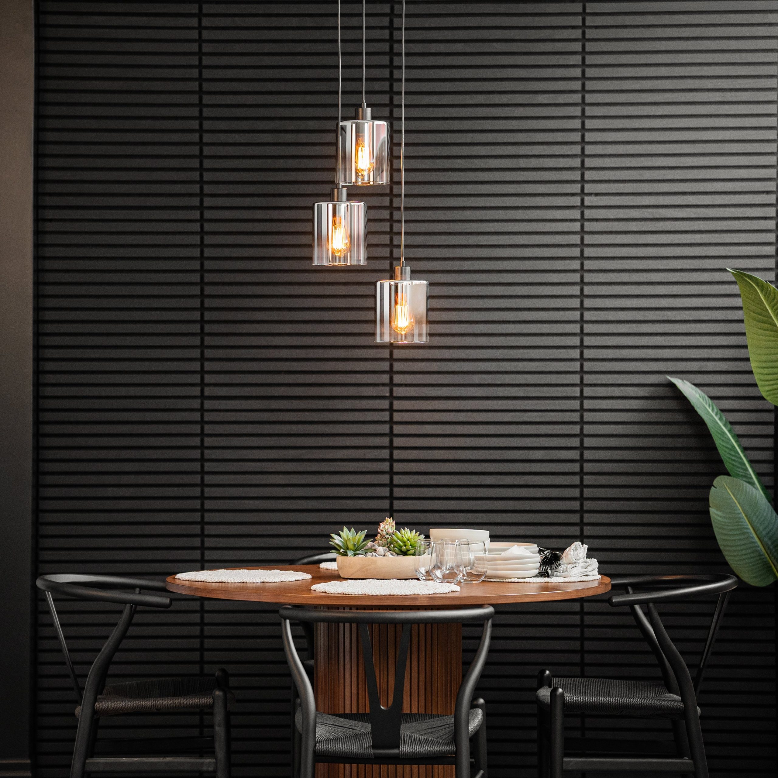 Artika Haze moderns 3-light pendant light glass - Image 7