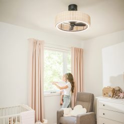 Alternative view of Artika Kalani 24 in. (61 cm) LED modern fandelier ceiling fan with light - includes remote