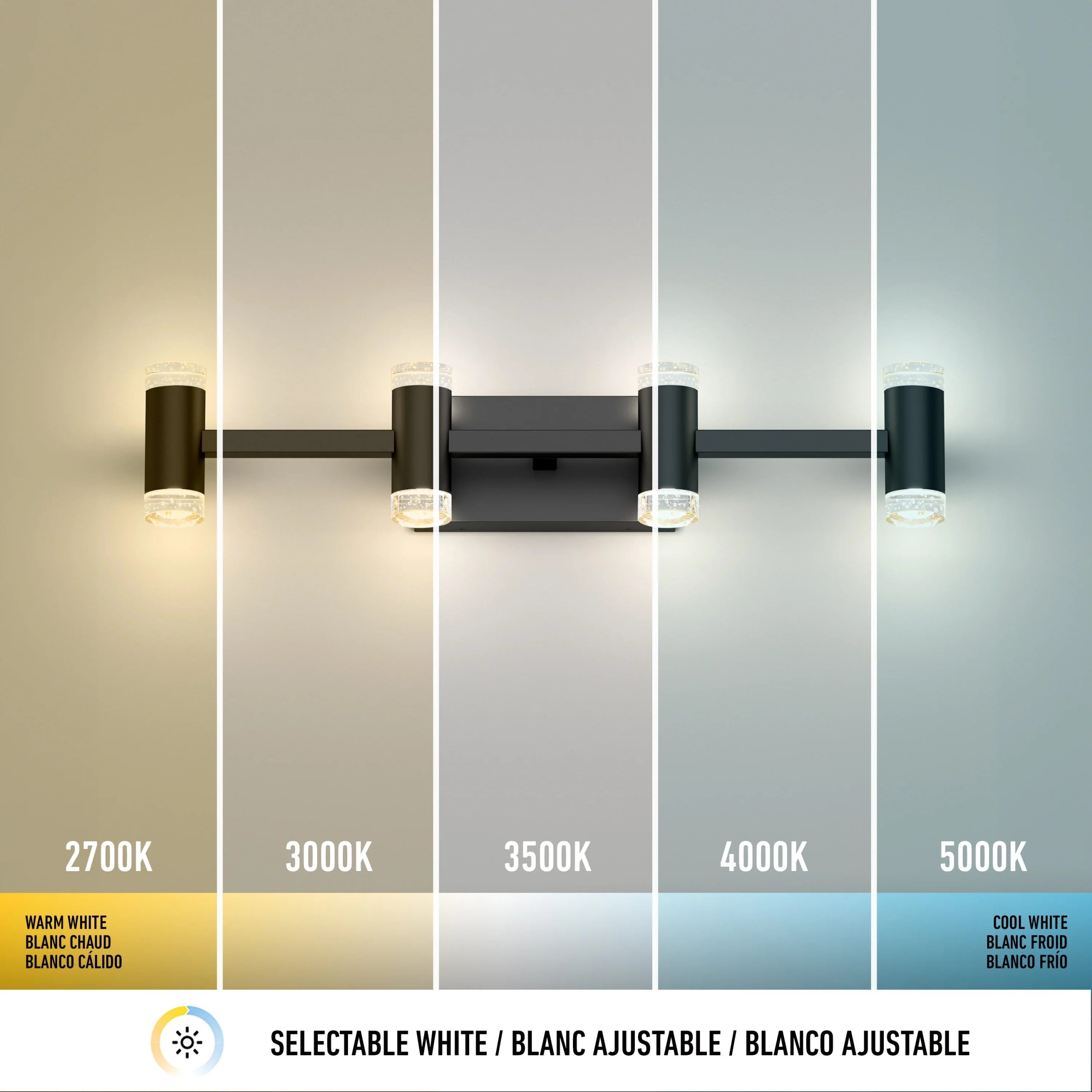 Artika Mist 27-in (67 cm) Integrated LED 5-CCT Vanity Light Bar for Bathroom - Image 10