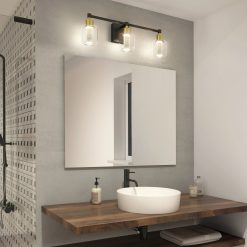 Alternative view of Artika Champagne Globe 24-in (61 cm) 3-Light Glam LED Vanity Light for Bathroom