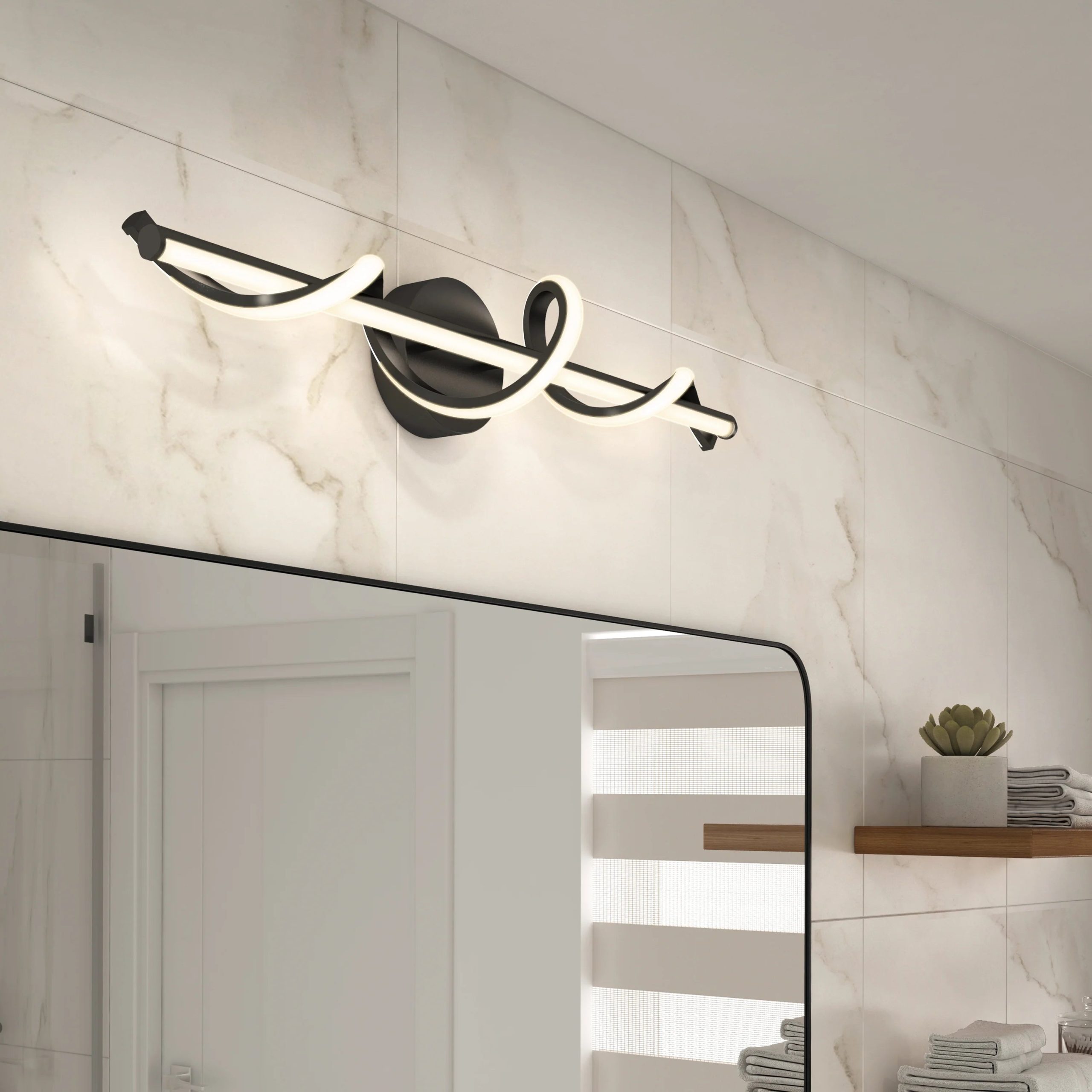 Artika Coda 27-in (69 cm) Integrated LED 5-CCT Vanity Light Bar for Bathroom - Image 46