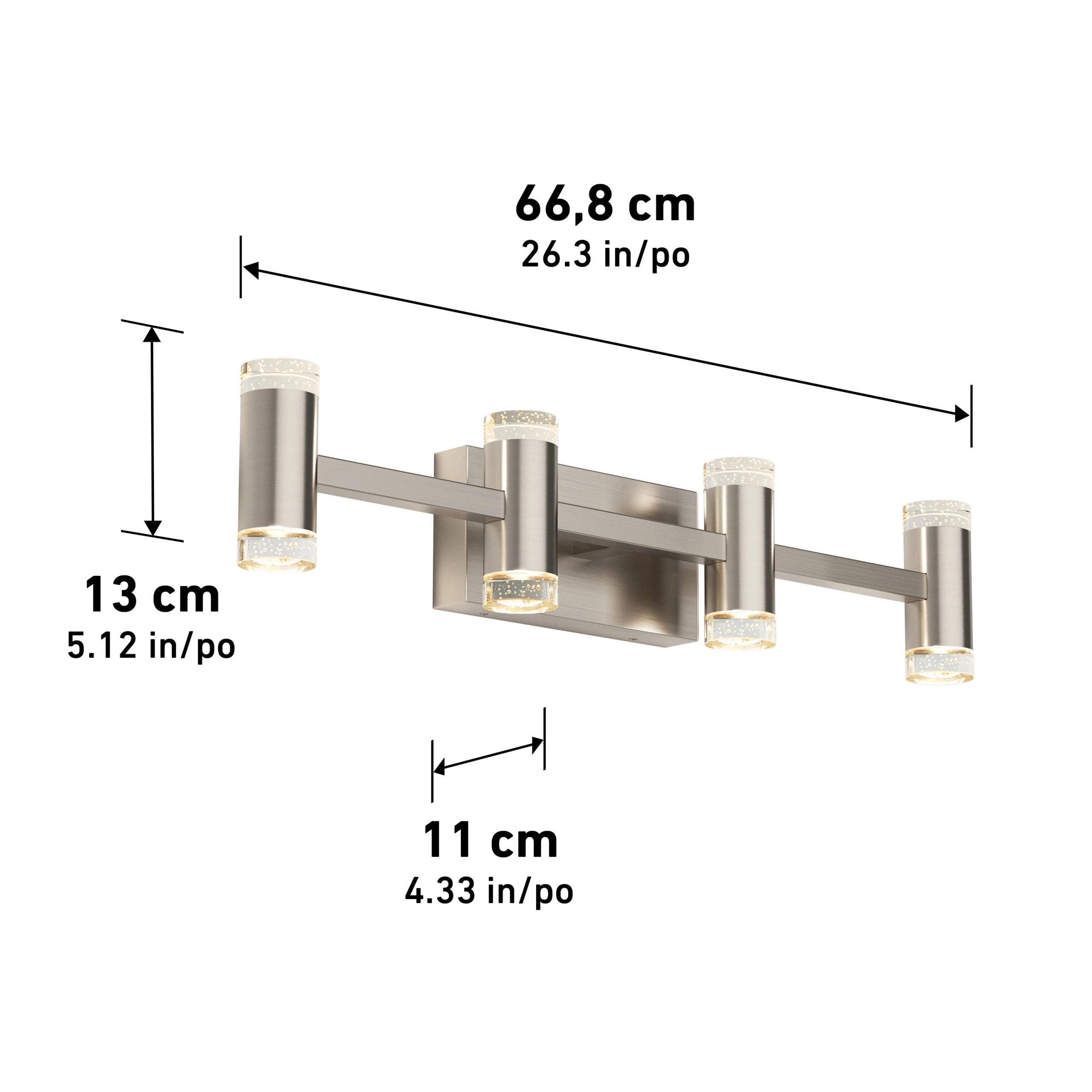 Artika Mist 27-in (67 cm) Integrated LED 5-CCT Vanity Light Bar for Bathroom - Image 32
