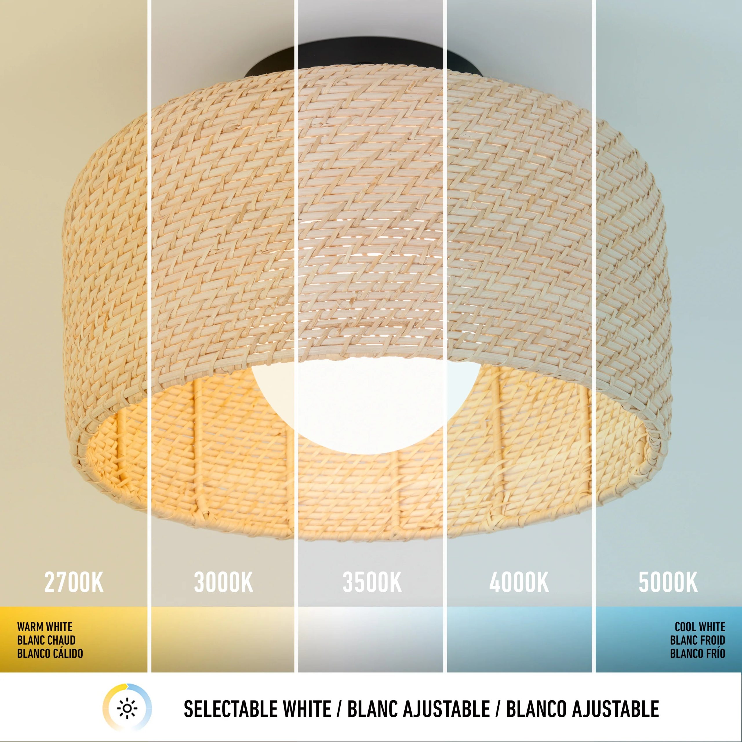 Artika Emiko 15 in. (38 cm) LED Flush Mount Ceiling Light 5 CCT - Image 5
