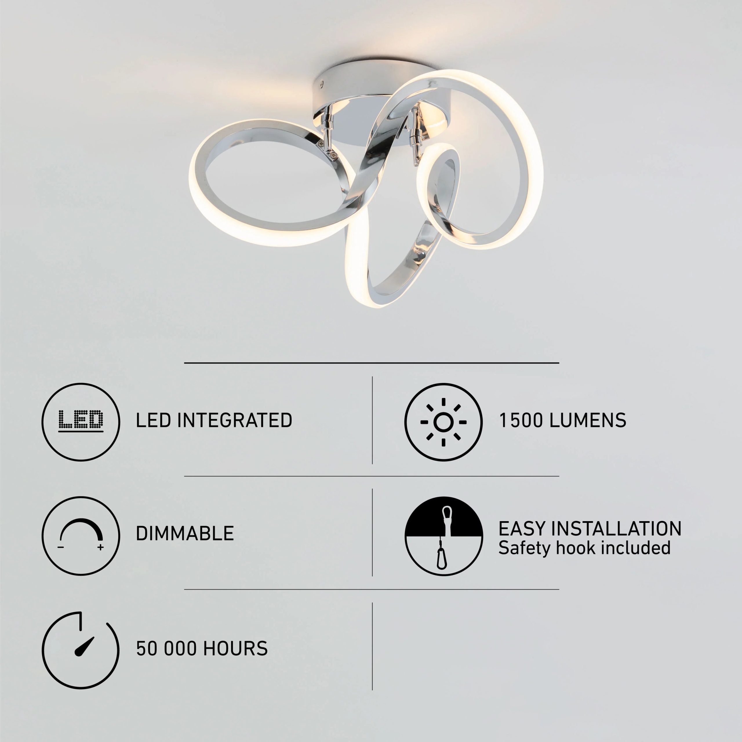 Artika Swirl 14 in. (35 cm) Modern LED Flush Mount Ceiling Light - Image 8
