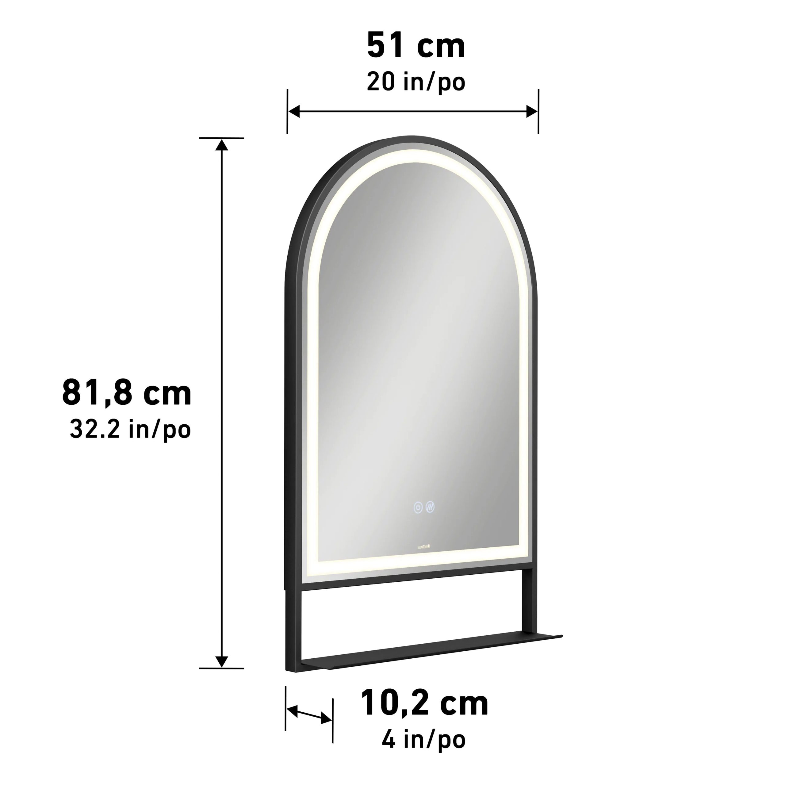 Artika Arturo 20 in. x 32 in. LED mirror 3 CCT with defogger - Image 14