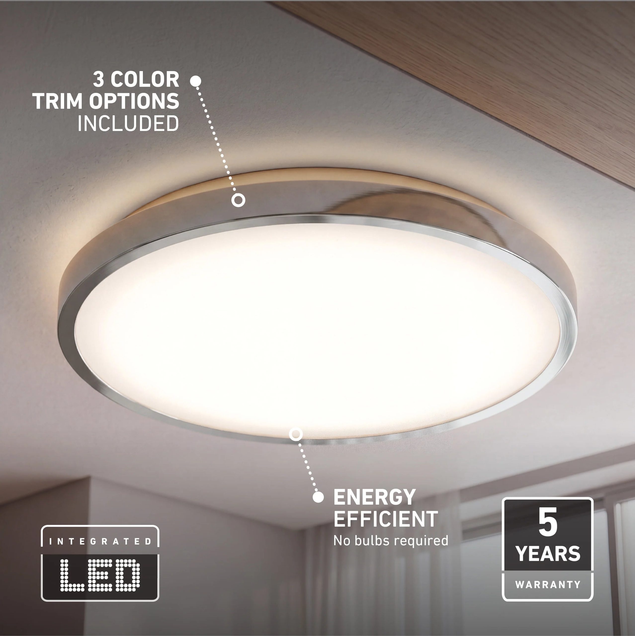 Artika Isara 12 in. (30 cm) RGBIC LED Flush Mount Interchangeable Trim - Image 11