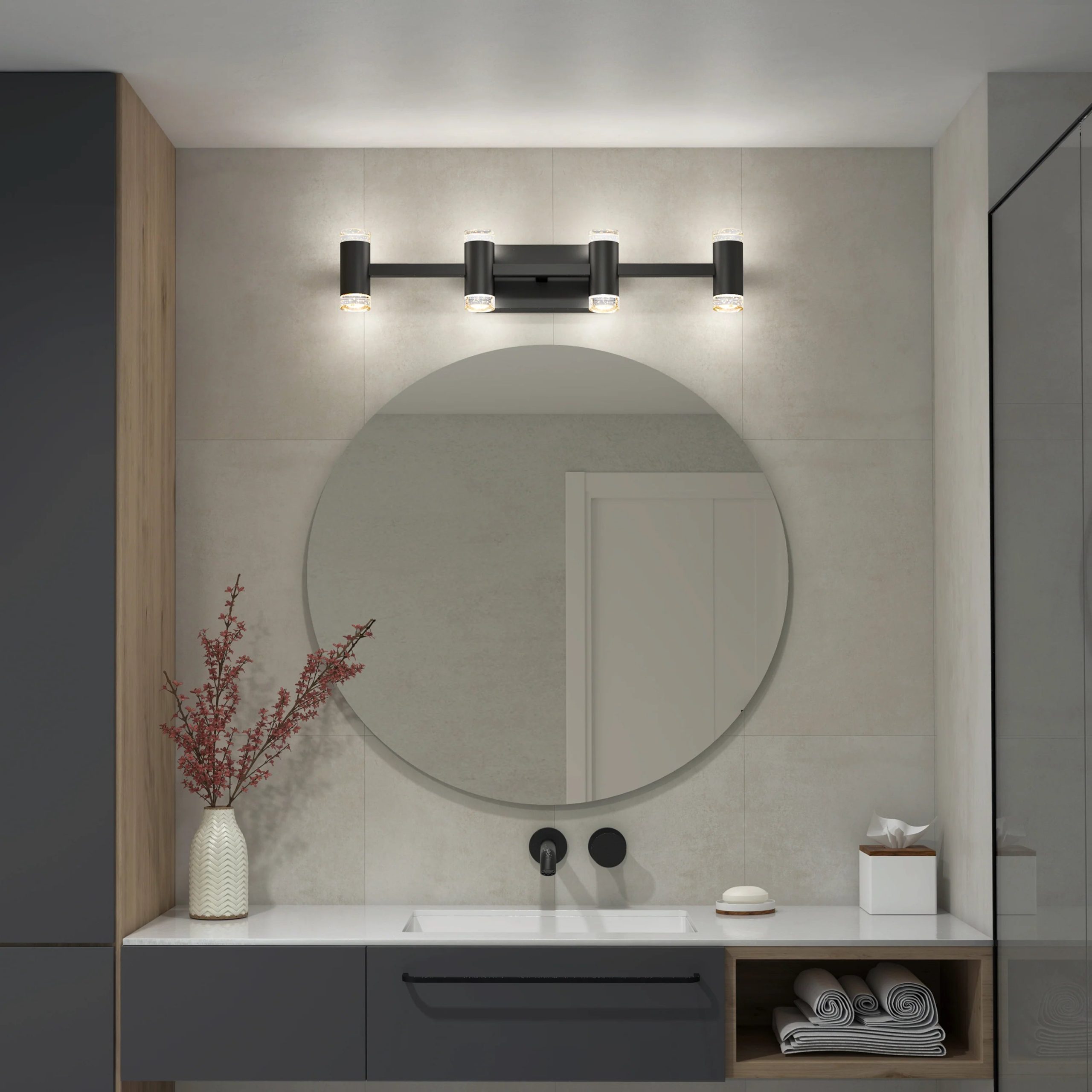 Artika Mist 27-in (67 cm) Integrated LED 5-CCT Vanity Light Bar for Bathroom - Image 14