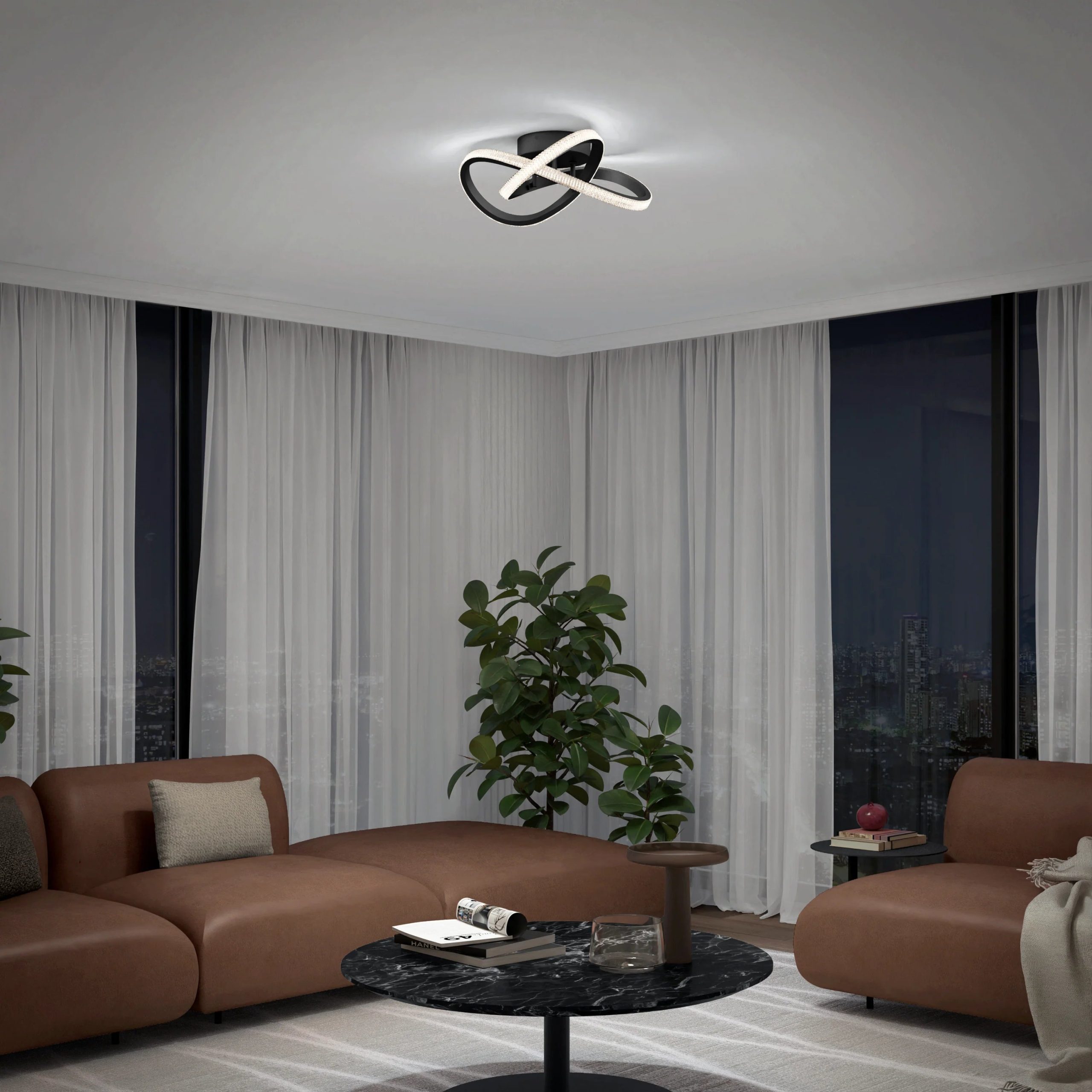 Artika Morgan 13 in. (32 cm) Modern LED Flush Mount Ceiling Light 5 CCT - Image 2