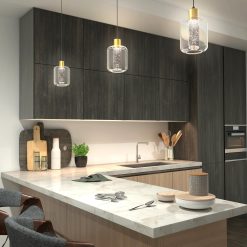 Alternative view of Artika Champagne Globe modern LED pendant light