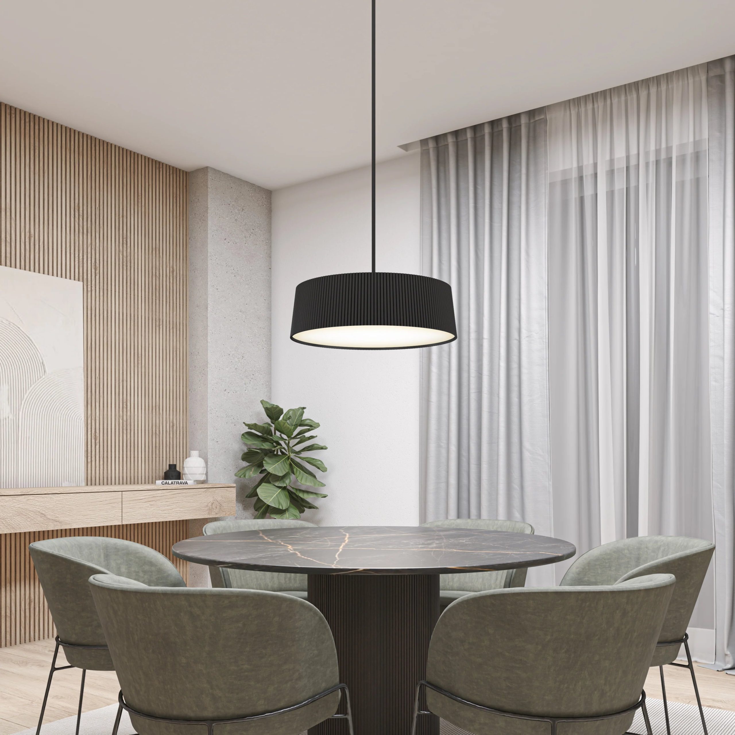 Artika Groove Drum LED contemporary pendant light 3 CCT - Image 7