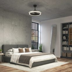 Alternative view of Artika Edwin 23 in. (58 cm) LED modern fandelier ceiling fan with light - includes remote