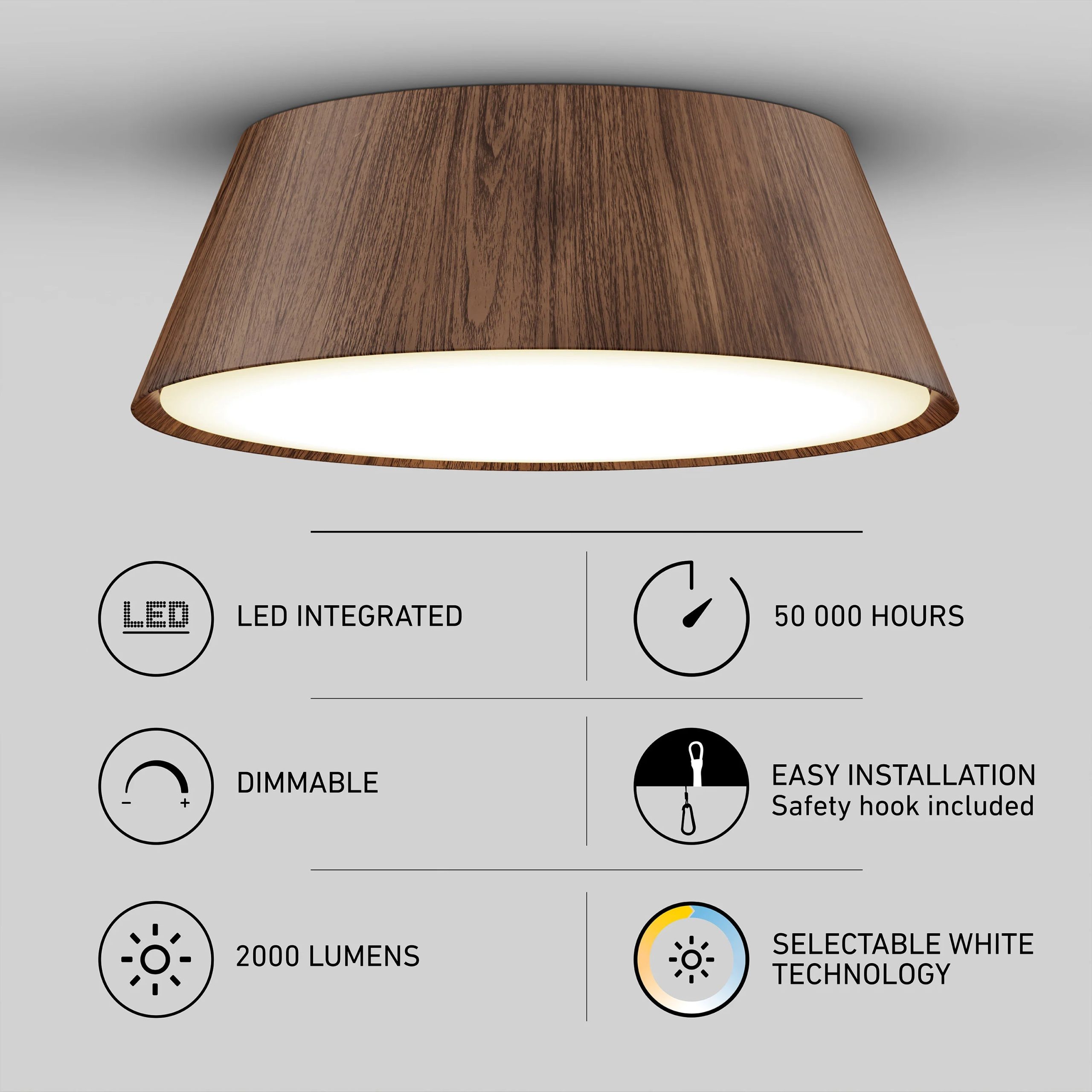 Artika Dunham 15 in. (38 cm) Modern LED Flush Mount Ceiling Light 5 CCT - Image 6