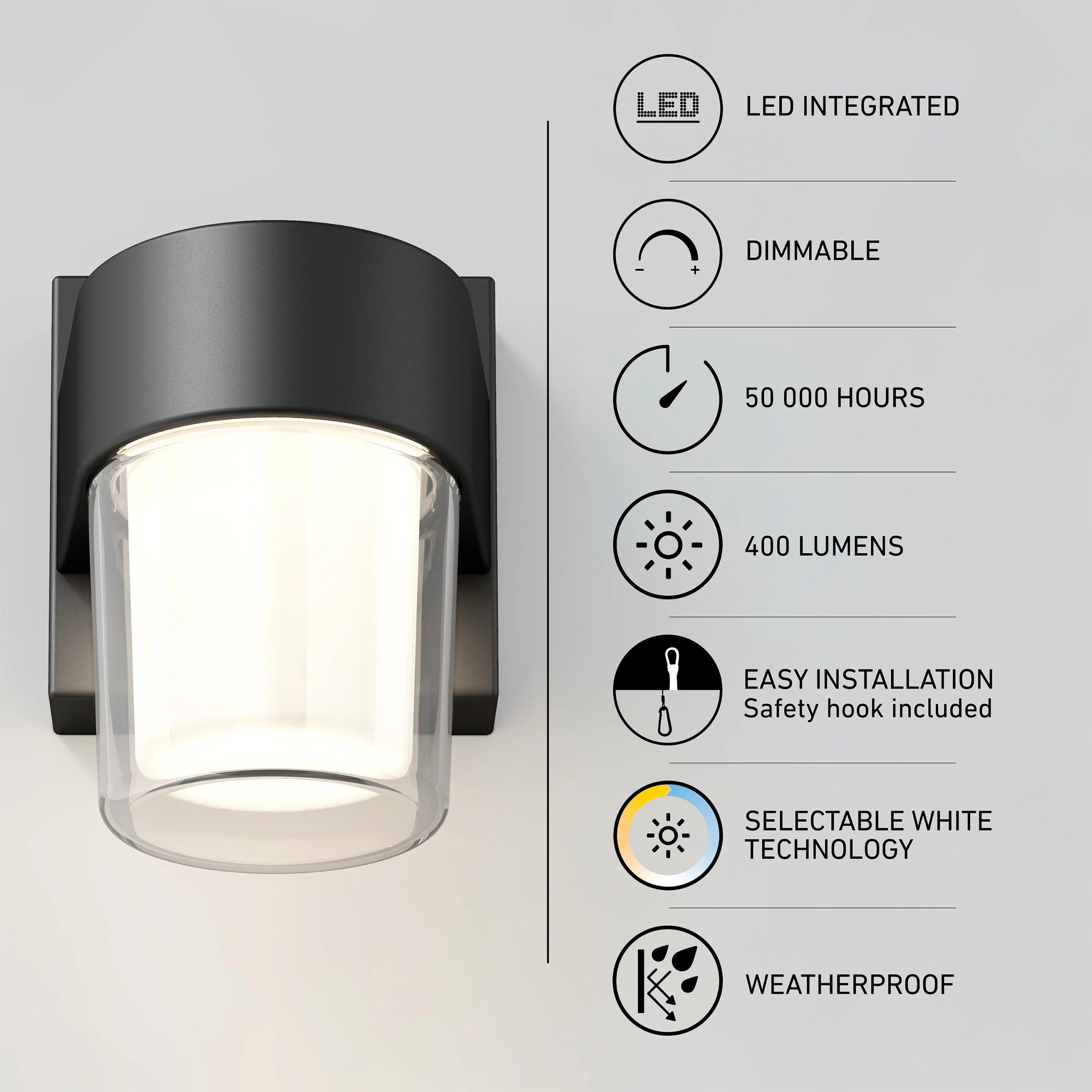 Artika Halden indoor-outdoor LED wall light 5 CCT - Image 8