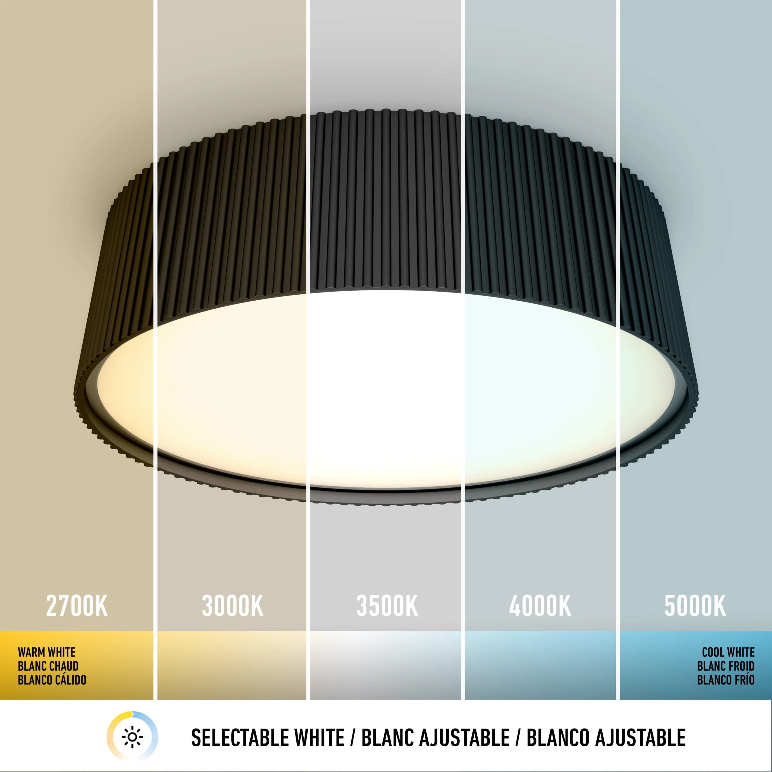 Artika Groove 13 in. (33 cm) Modern LED Flush Mount Ceiling Light 5 CCT - Image 10