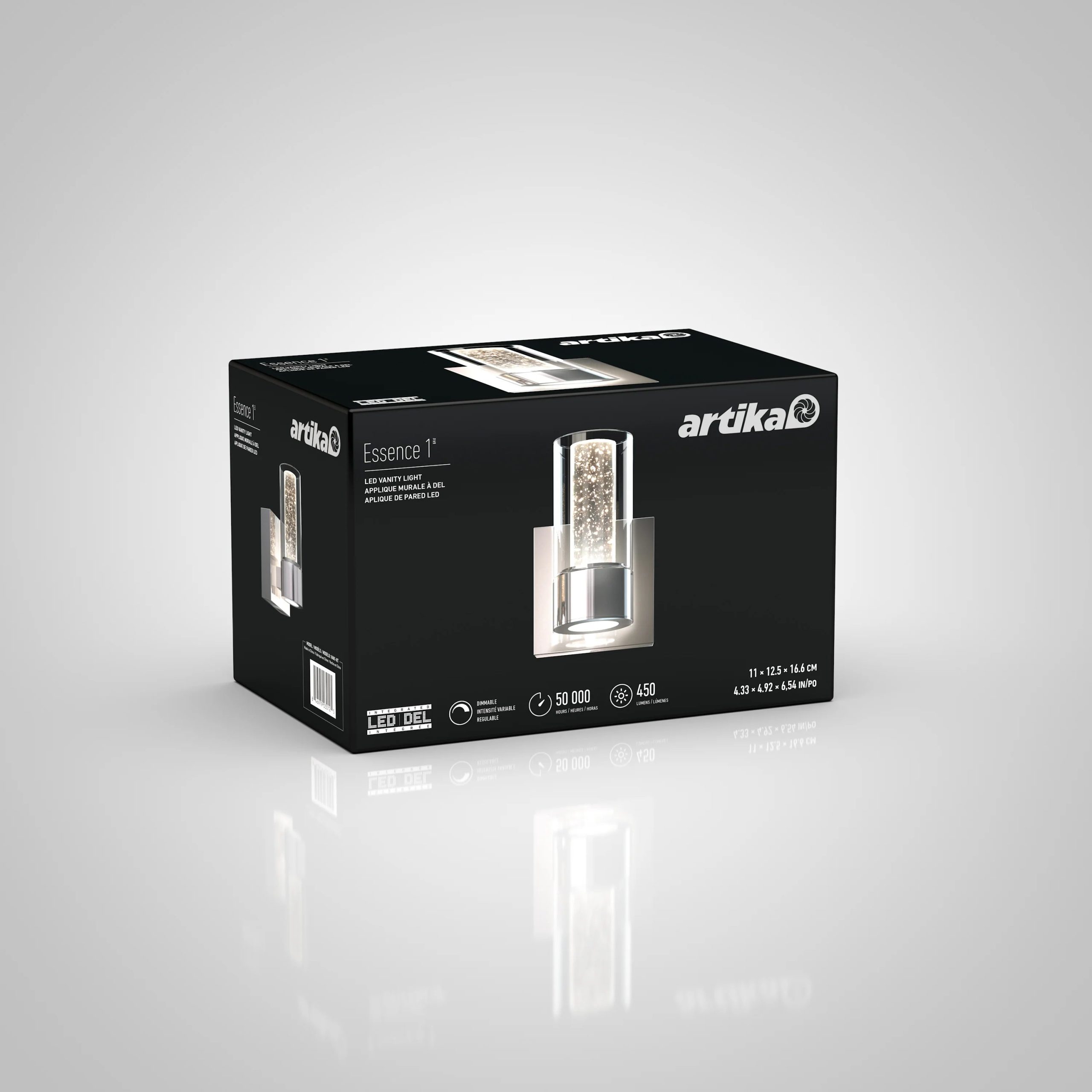 Artika Essence 4-in (11 cm) 1-Light Modern LED Vanity Light for Bathroom - Image 21