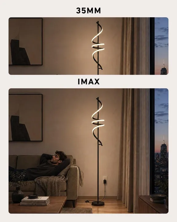 Modern black floor lamp