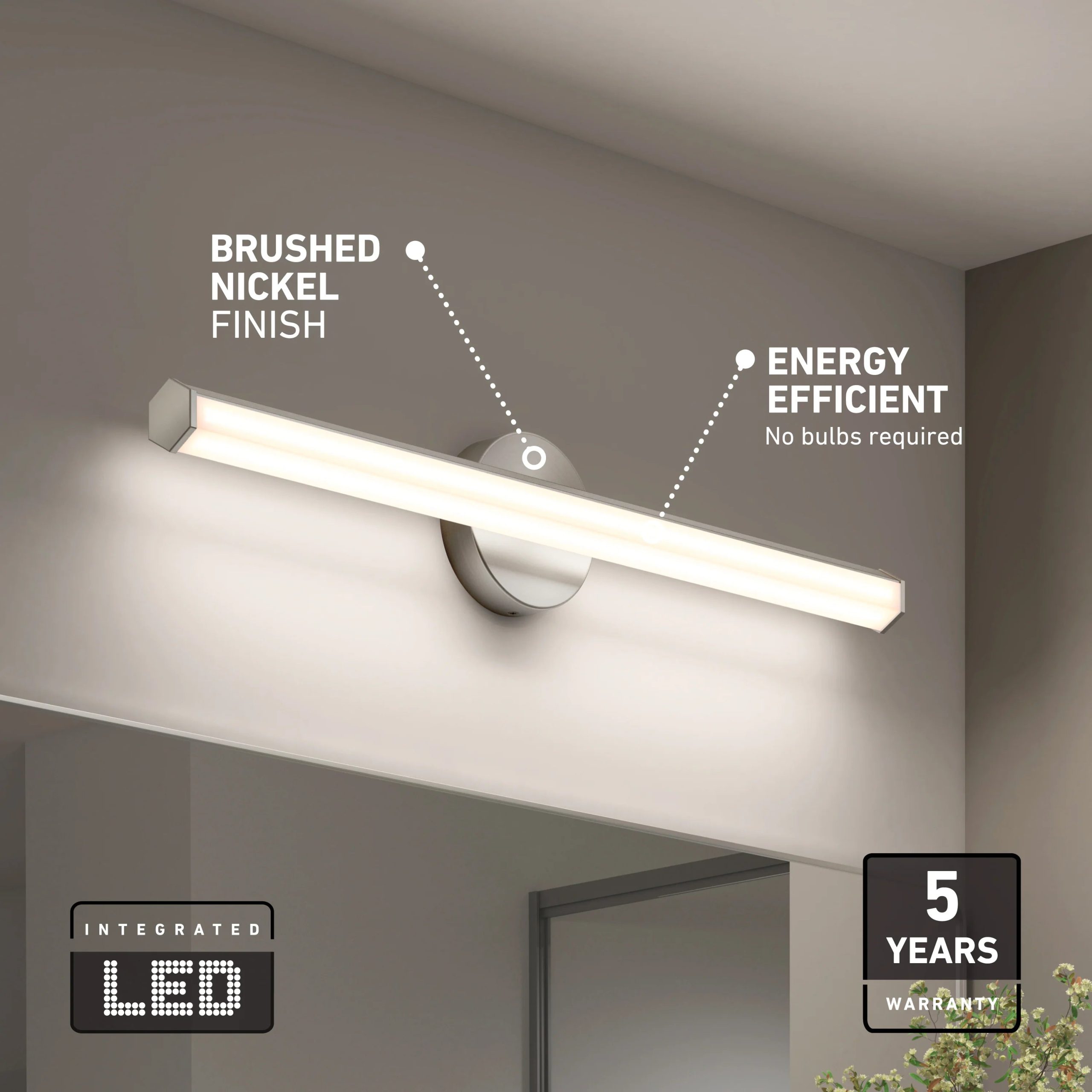 Artika Ewen 27-in (69 cm) Integrated LED 5-CCT Vanity Light Bar for Bathroom - Image 21