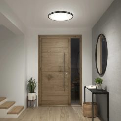 Alternative view of Artika Athos 21 in. (53 cm) Modern LED Flush Mount Ceiling Light  - with remote