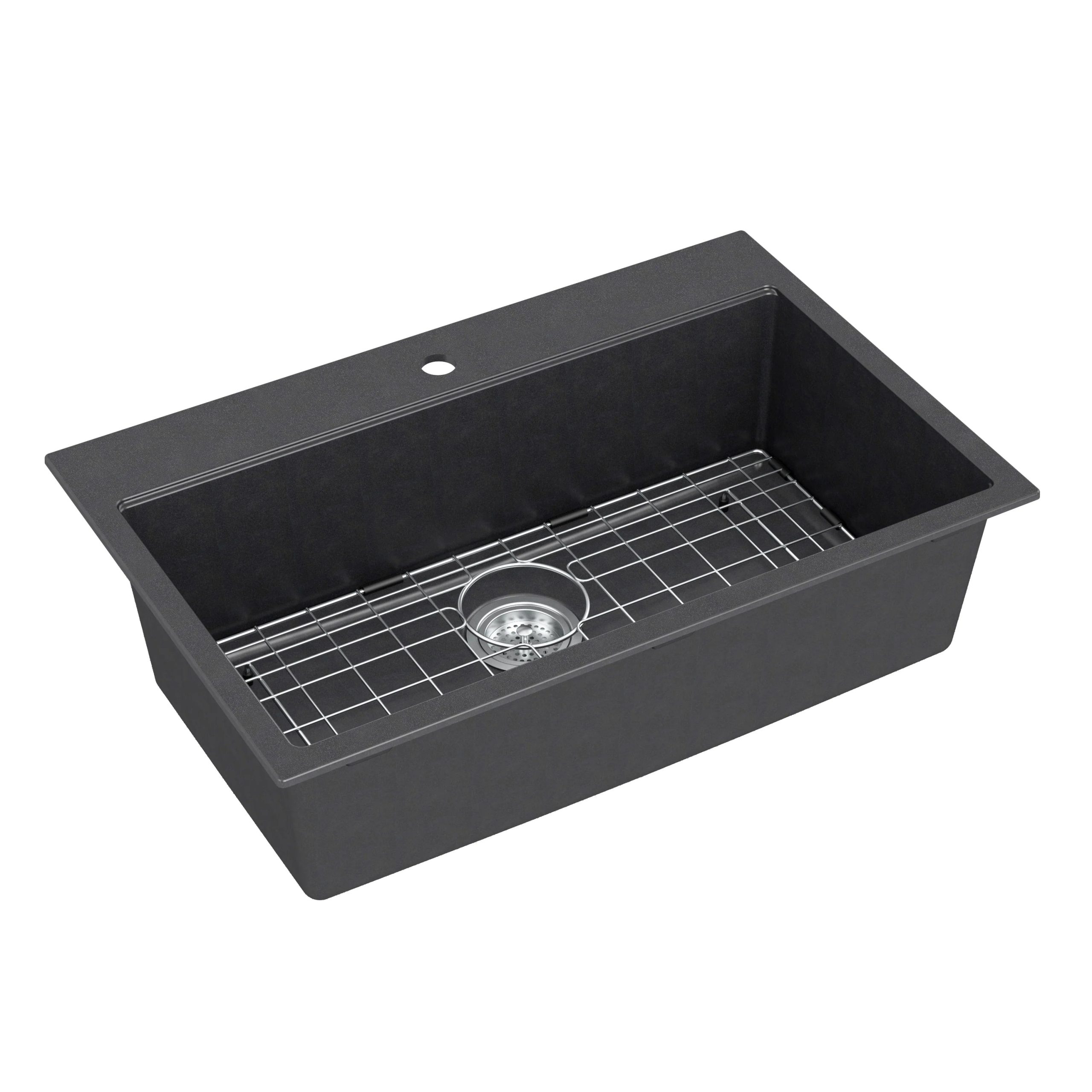 Artika Baycrest 33 in. (84 cm) Single Bowl Kitchen Sink Black - Image 6