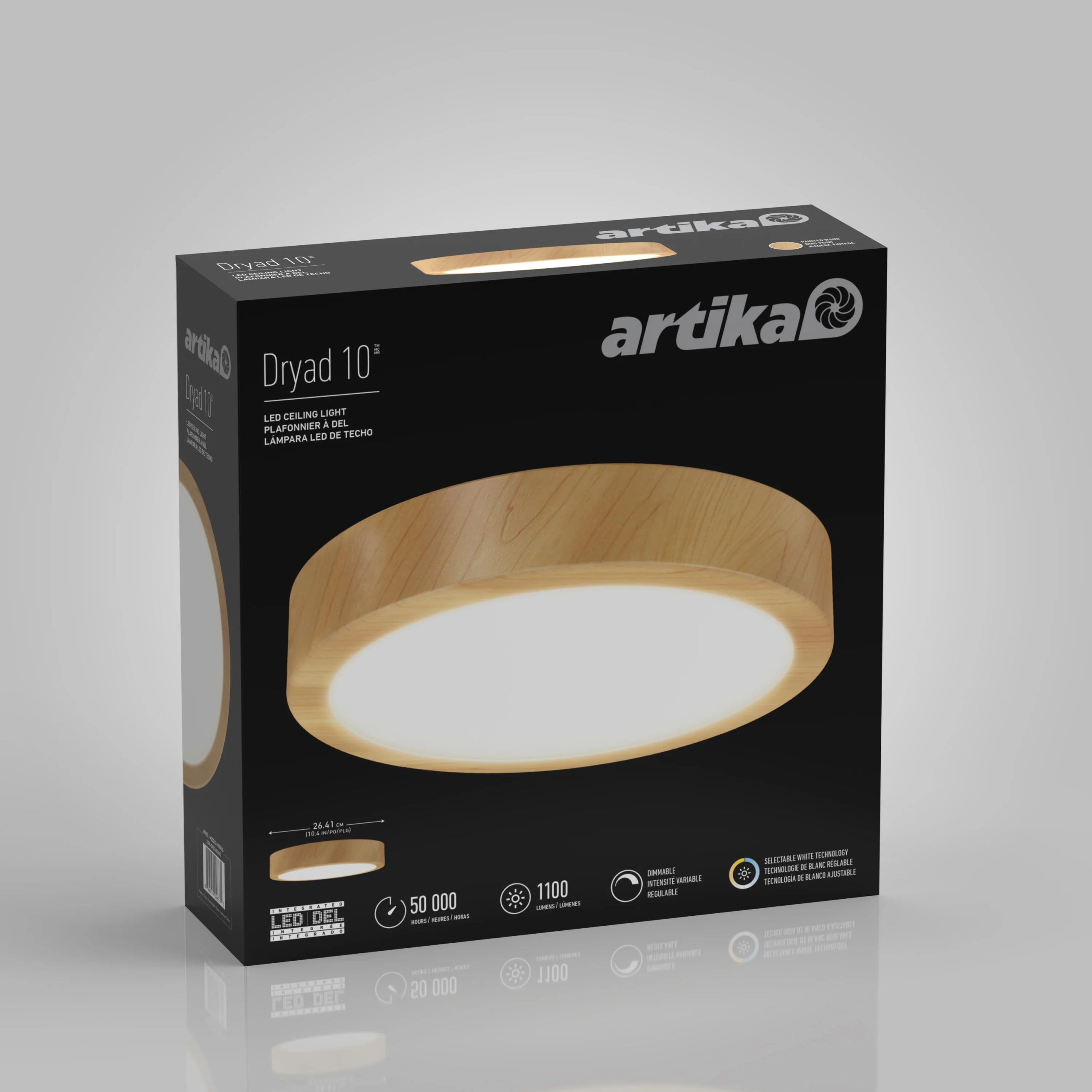 Artika Dryad 10s in. (26 cm) Modern LED Flush Mount Ceiling Light 5 CCT - Image 7