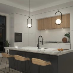 Alternative view of Artika Bloom mid-century LED pendant light