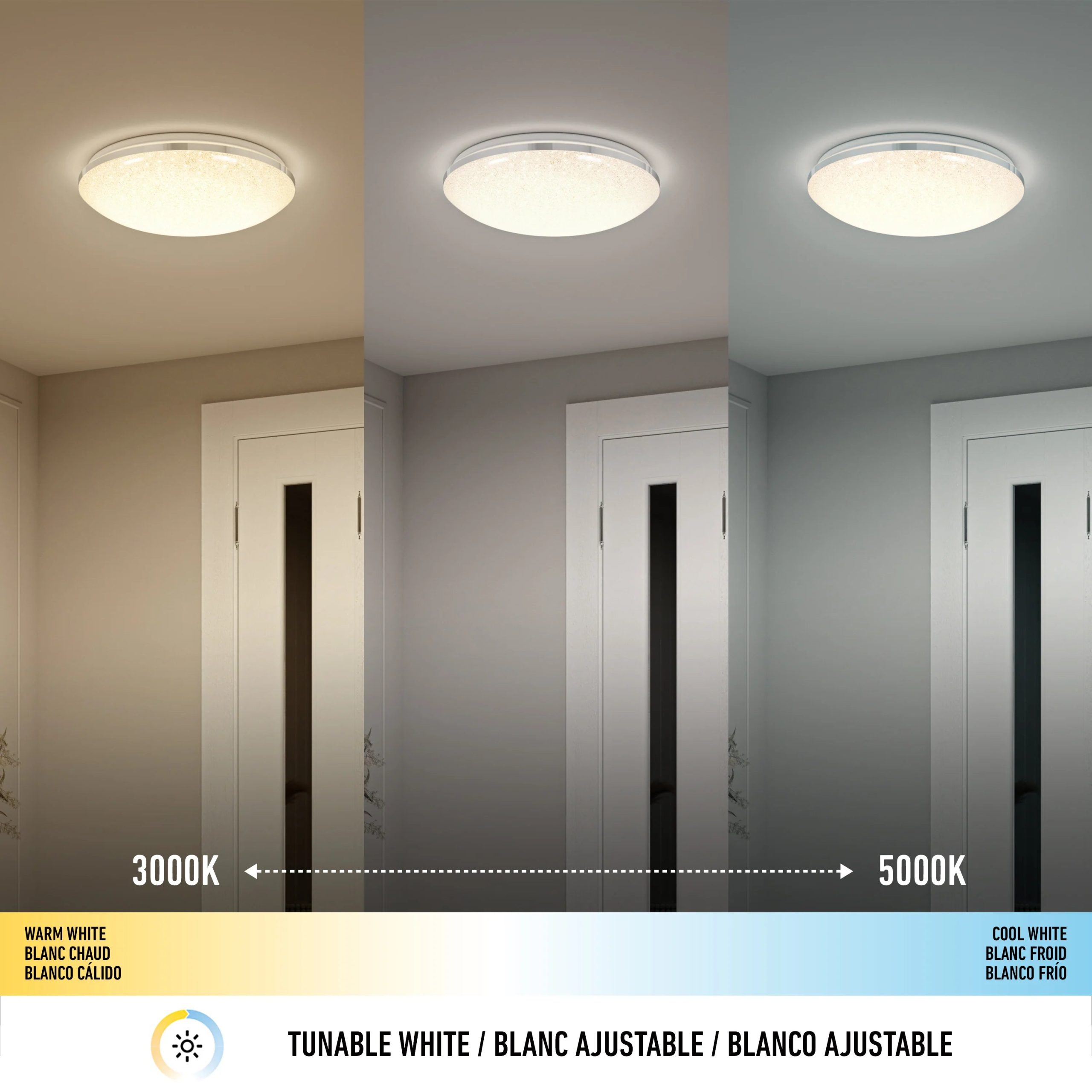 Artika Sparkle 15 in. (38 cm) Modern LED Flush Mount Ceiling Light 5 CCT - Image 7