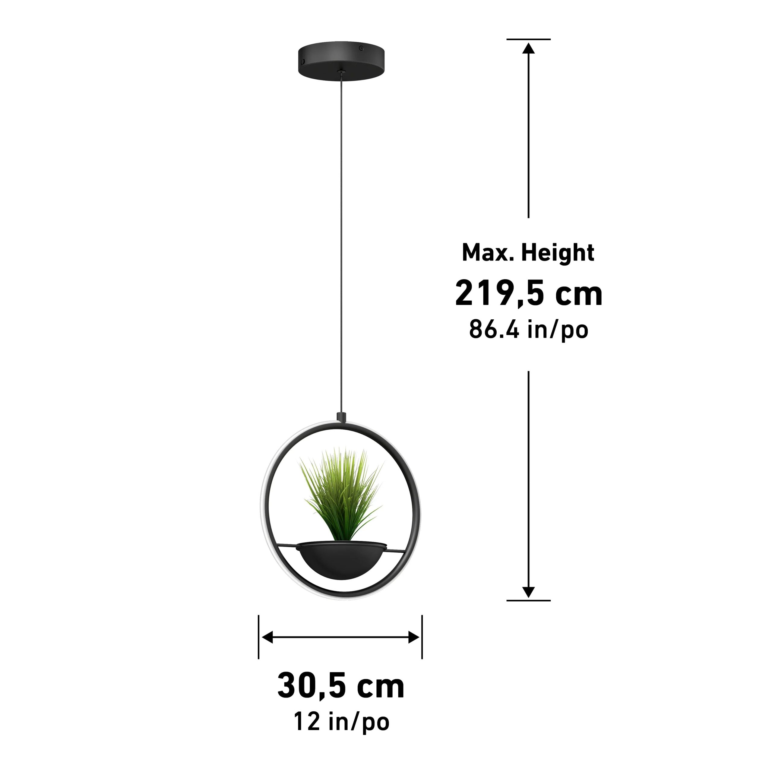 Artika Colin LED modern planter pendant light 5 CCT - Image 4