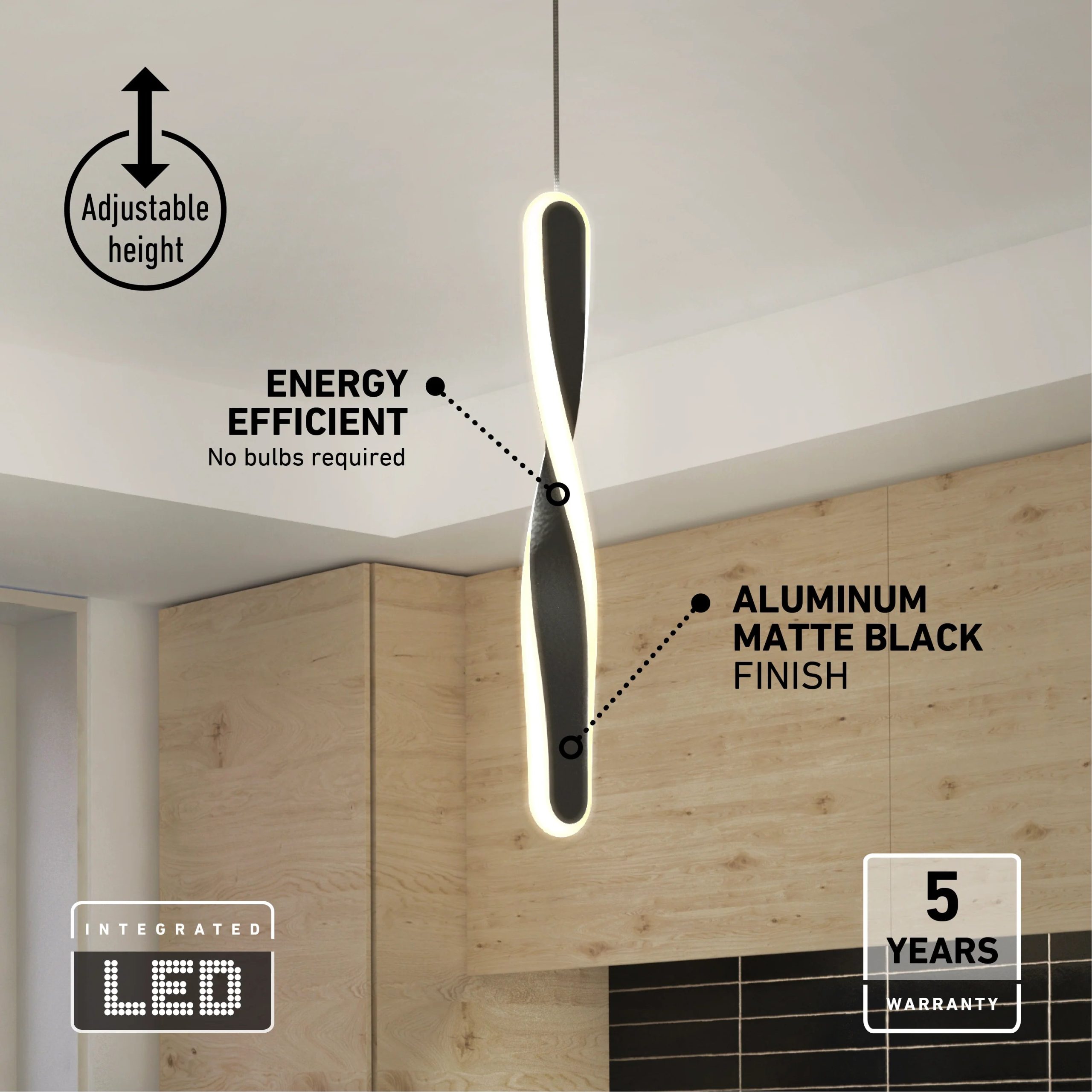 Artika Finley moderns LED pendant light 5 CCT - Image 8