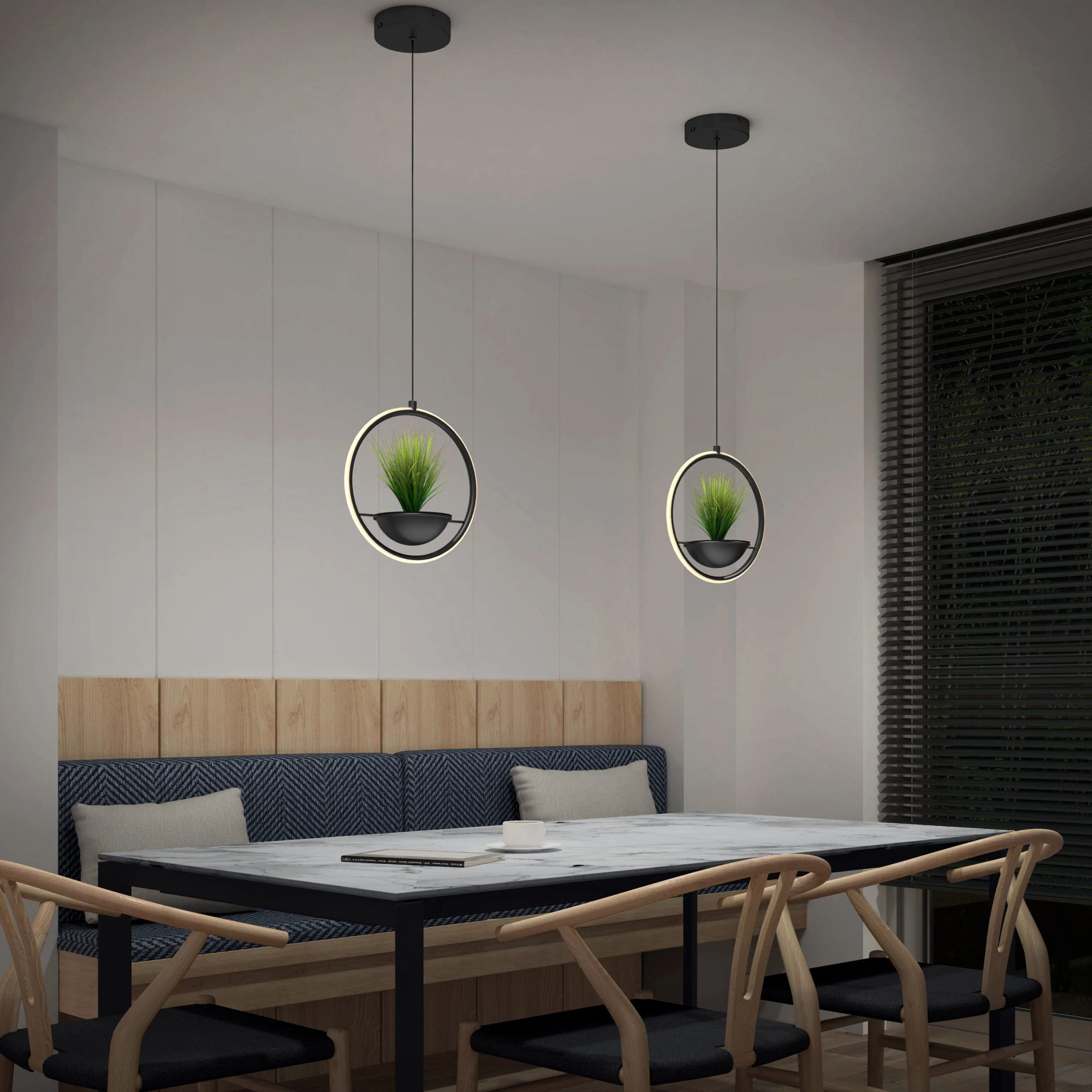 Artika Colin LED modern planter pendant light 5 CCT - Image 5